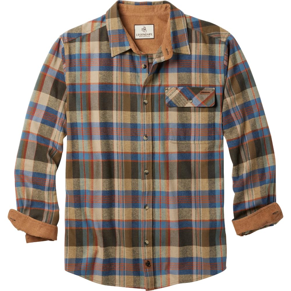 Legendary Whitetails Mens Flannel Long Sleeve Button Down 100% Cotton Shirt