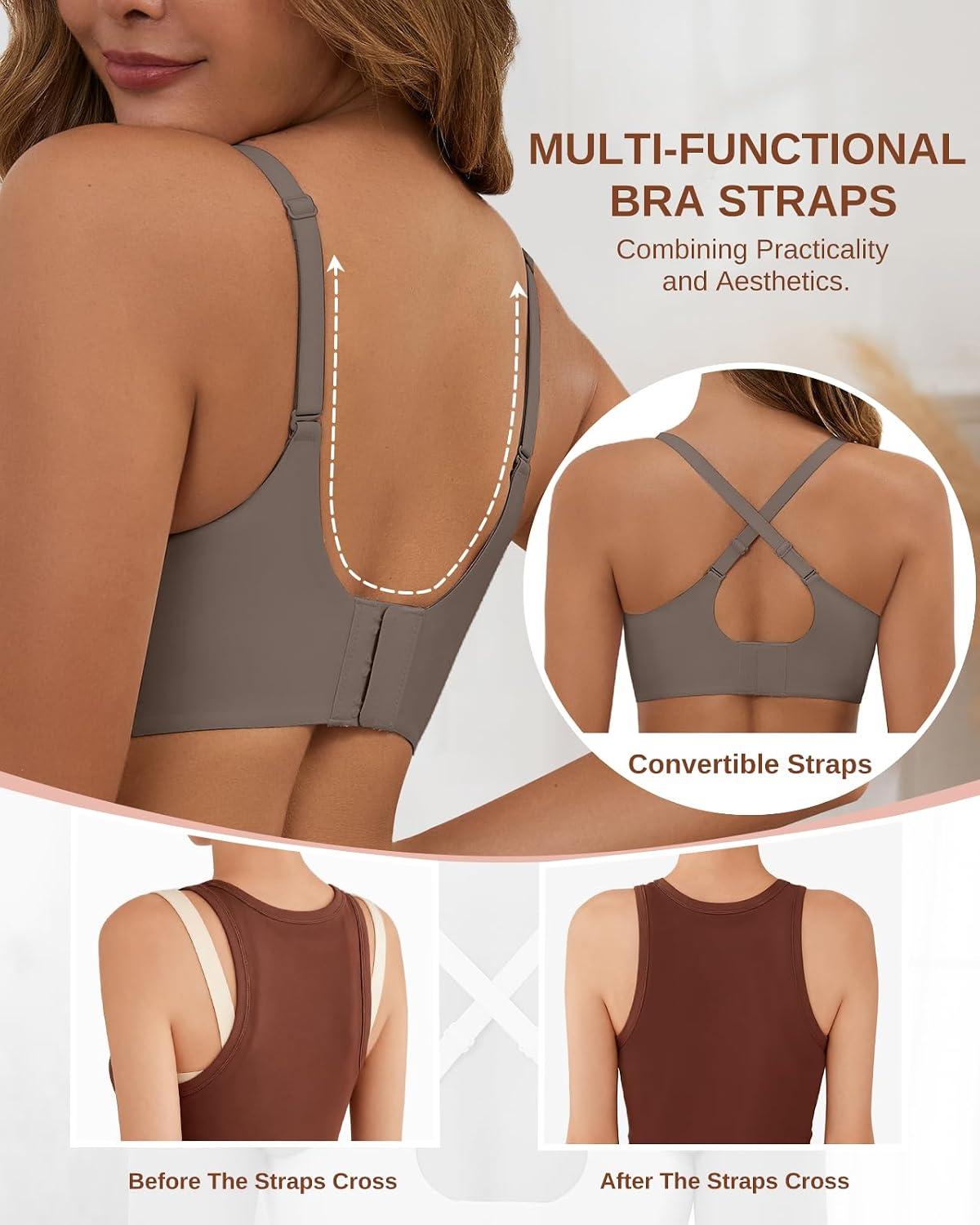 Womens Wireless Jelly Bra Seamless Full Coverage Supportive Bralette