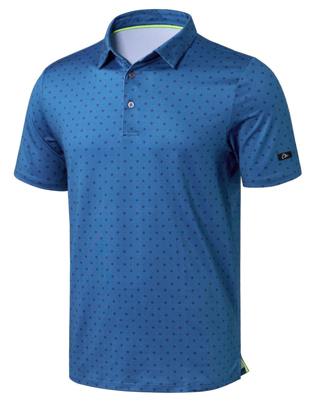 Obla Men's Golf Polo Shirts Print Short Sleeve Dry Fit Collared Shirt