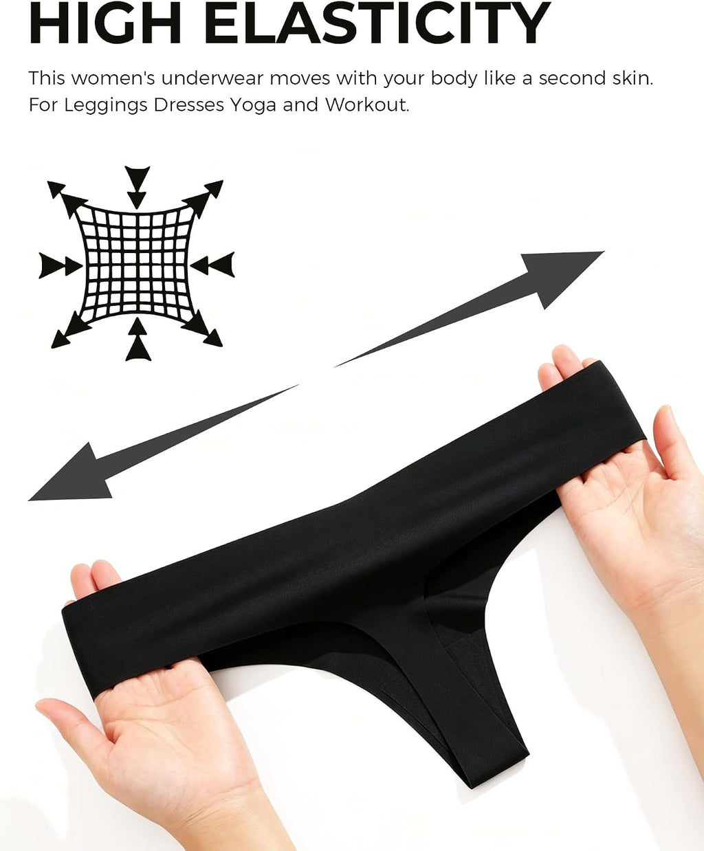 Take Talk Underwear Womens 9 Pack Seamless Thongs No Show Workout Panties