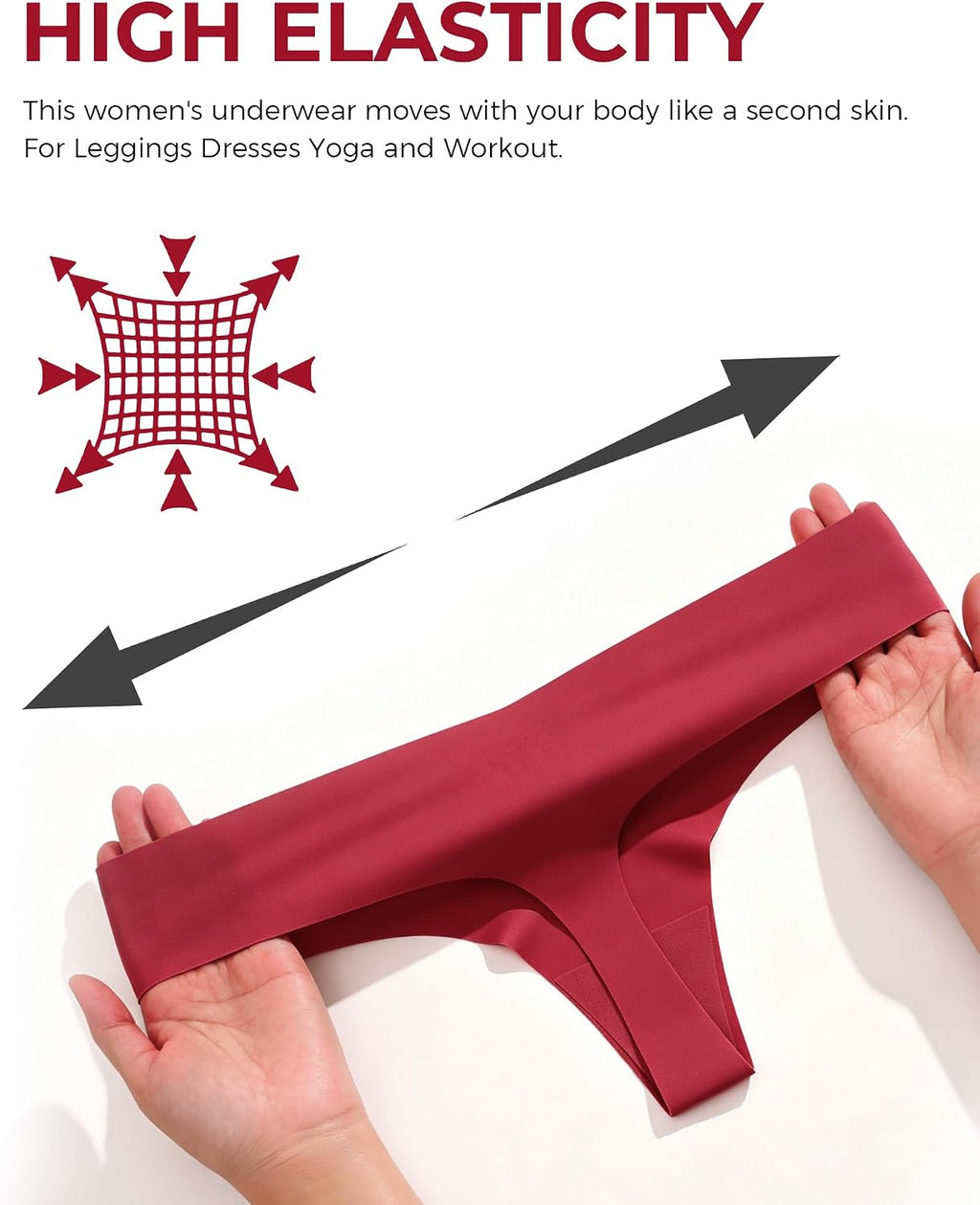 Take Talk Underwear Womens 9 Pack Seamless Thongs No Show Workout Panties