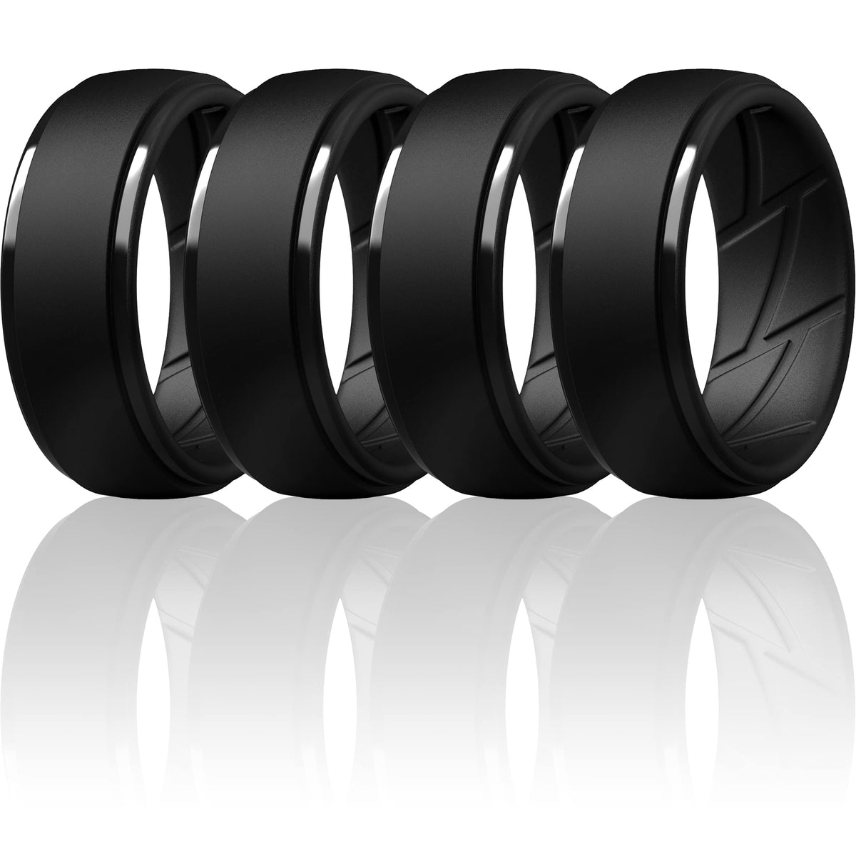 ThunderFit Men's Silicone Rings, Breathable Rubber Bands, 10mm Wide