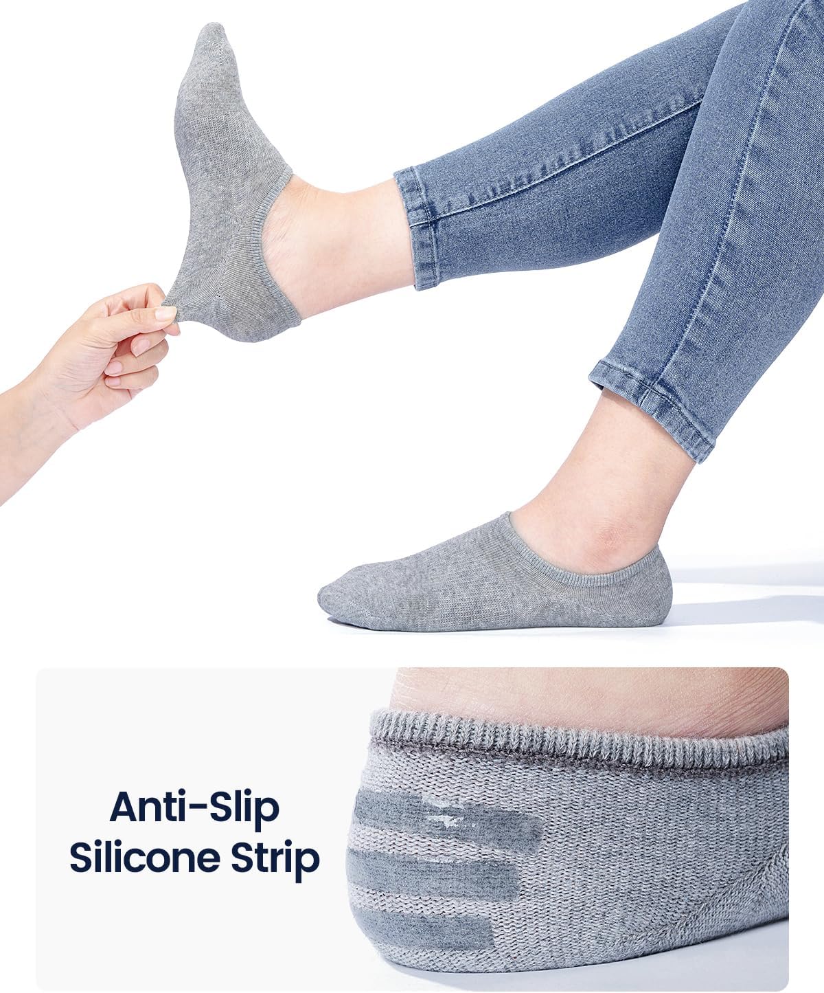 IDEGG Women & Men No Show Low Cut Anti‑Slip Casual Sports Running Socks