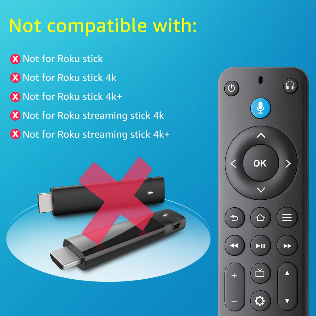 (2 Pack) Replacement Remote Control for Roku TV, for TCL Roku/Onn Roku TVs