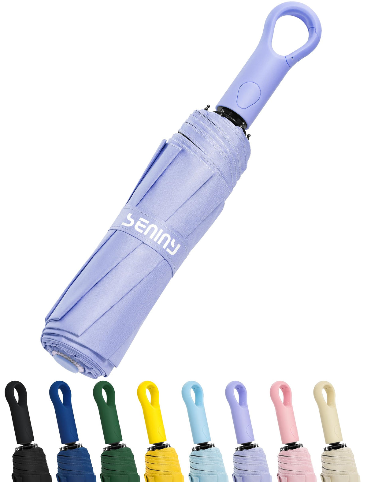 Seniny Windproof Travel Umbrella, Automatic Umbrellas for Rain, Portable & Compact Umbrellas for Backpack, Strong UV for Protection, Folding Small Sun Umbrella for Car, Walking