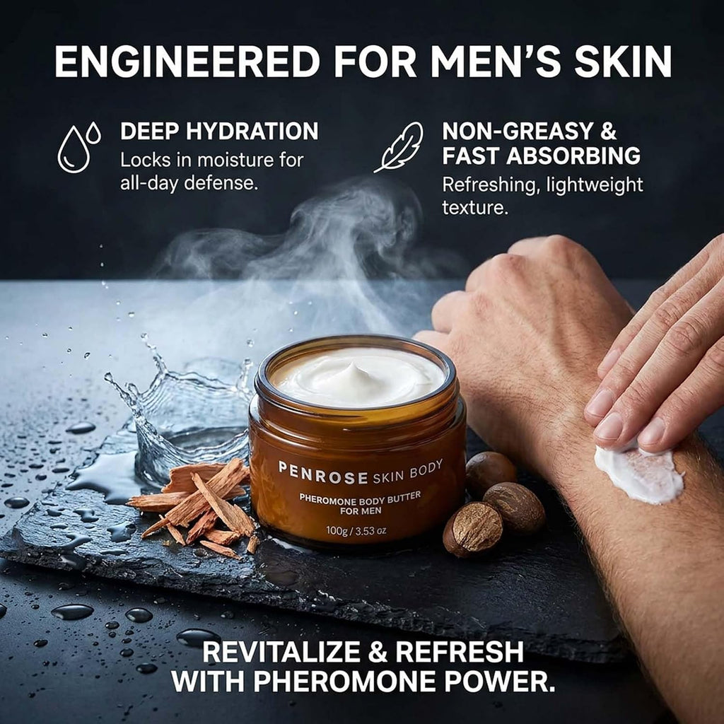 Skin Body Butter for Men, Moisturizing Body Cream,Non-greasy Body Butter