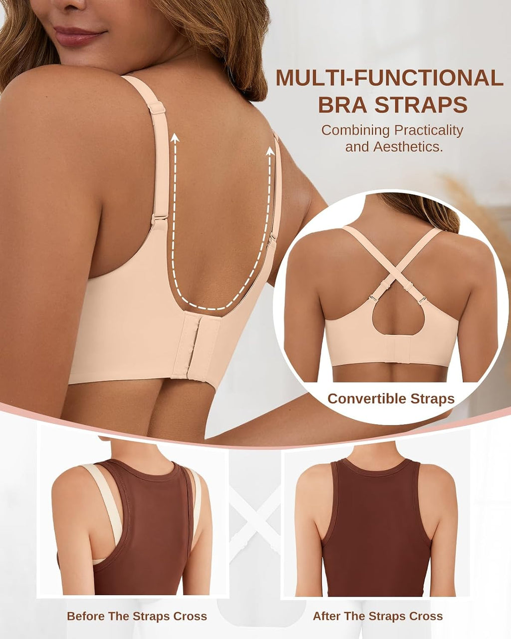 Womens Wireless Jelly Bra Seamless Full Coverage Supportive Bralette