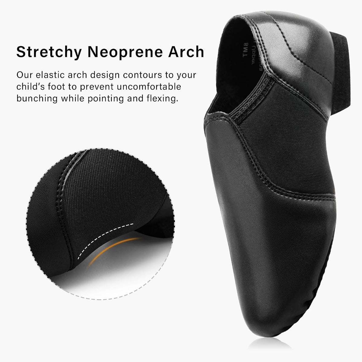 Stelle Jazz Shoes for Girls Genuine Leather Slip-On Dance Shoes