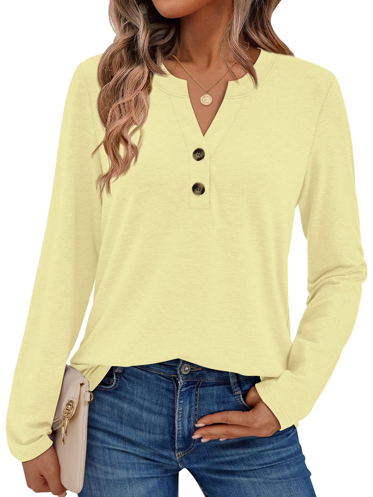 AUTOMET Women's Long Sleeve Shirts 2026 Fall Outfits Dressy Casual Tops