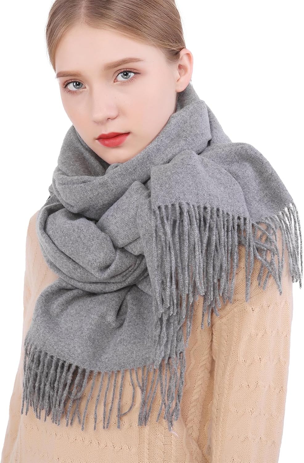 RIIQIICHY Winter Scarfs for Women Pashmina Shawls Wraps for Evening Dresses Large Warm Soft Scarves