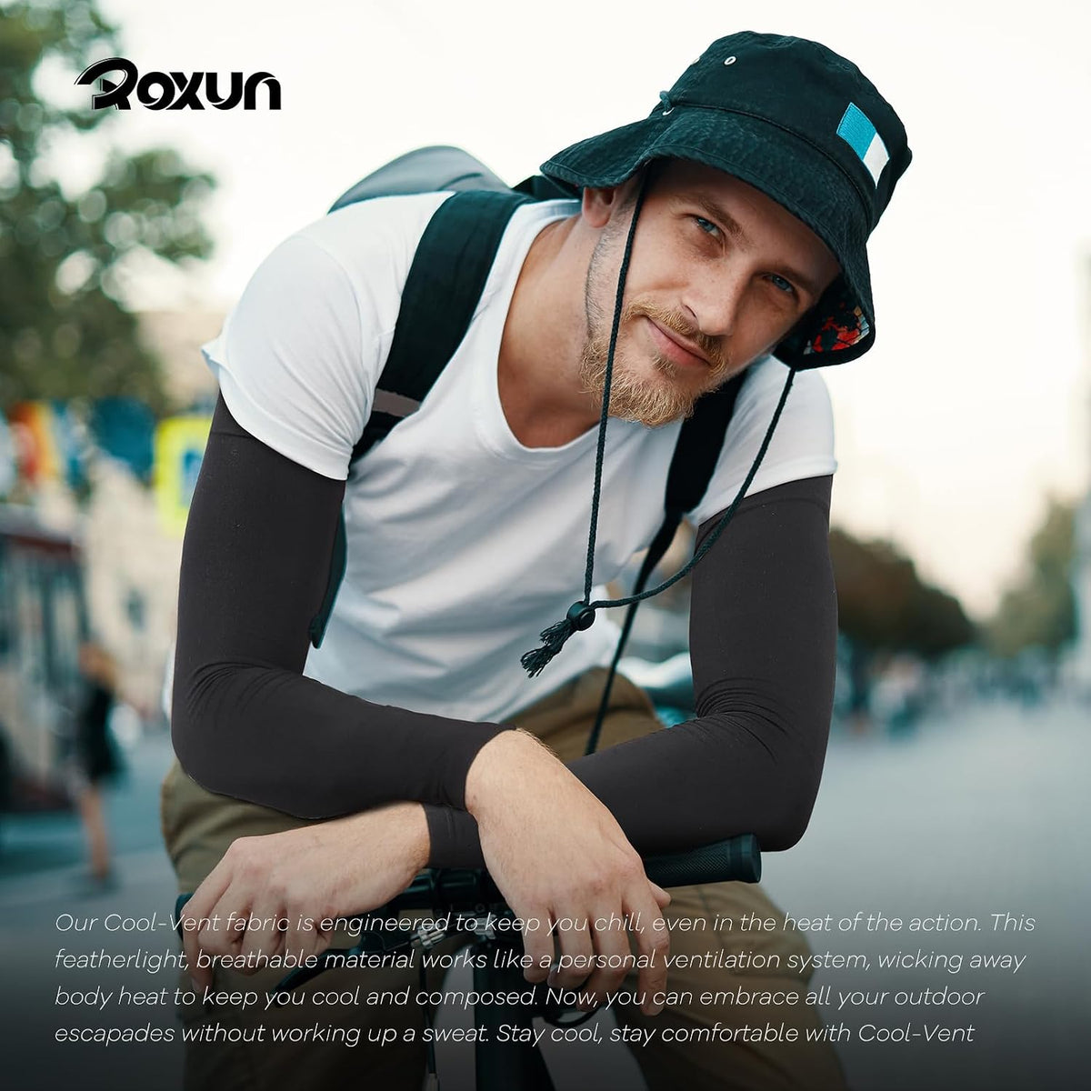 ROXUN Arm Sleeves Cooling UV Sun Protection Sport Compression for Men Women