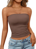 Trendy Queen Women's Strapless Bandeau Crop Top