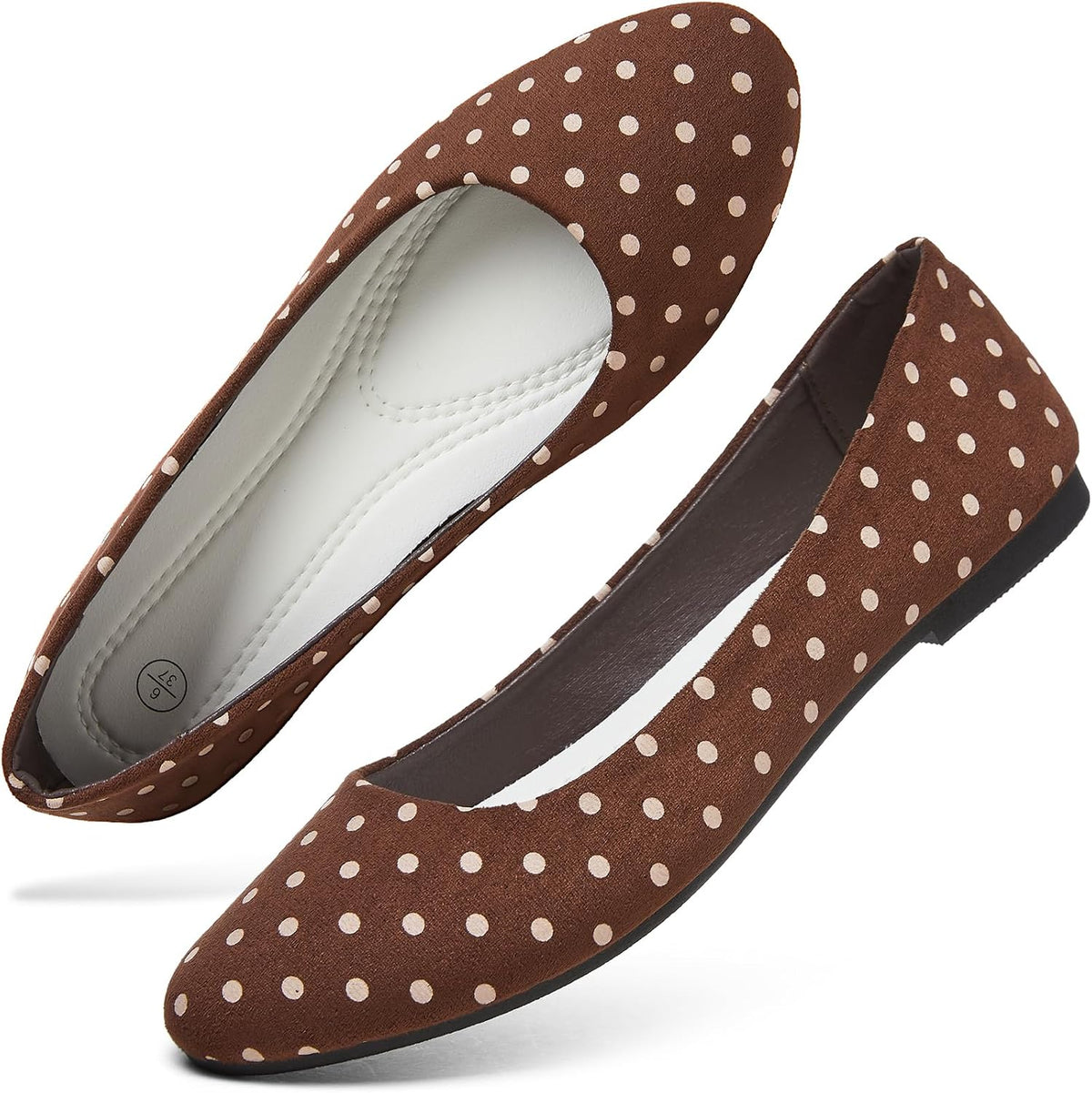 Hash Bubbie Women's Flats Shoes Ballet Flats Dress Shoes Comfortable PU Leather Slip on Shoes for Women