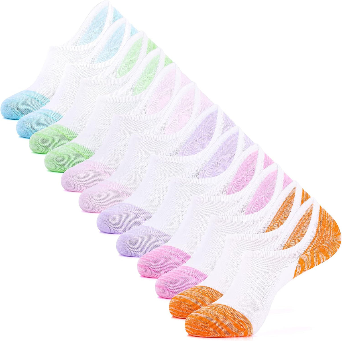 IDEGG Women & Men No Show Low Cut Anti‑Slip Casual Sports Running Socks