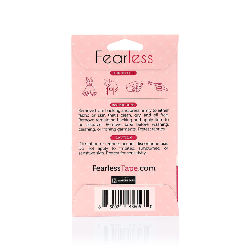 Fearless Tape Double Sided Fashion Tape, Delicate Fabrics, 50 Strips