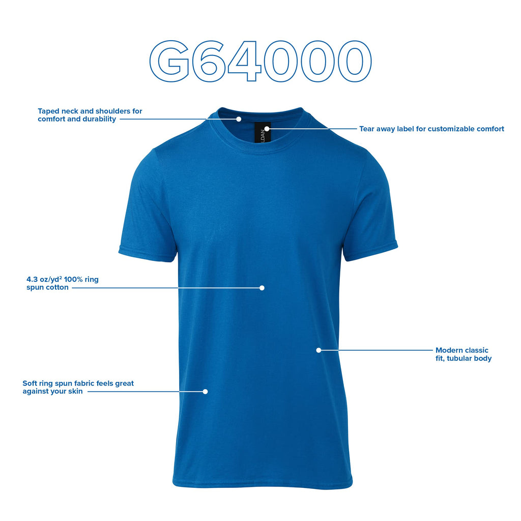 Gildan Adult Softstyle Cotton T-Shirt, Style G64000, Multipack