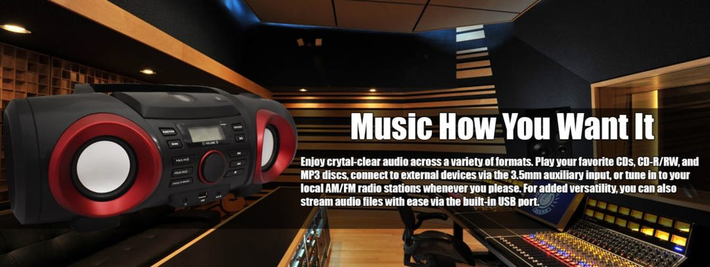 Naxa MP3 & CD Boombox with Bluetooth (NPB-267)