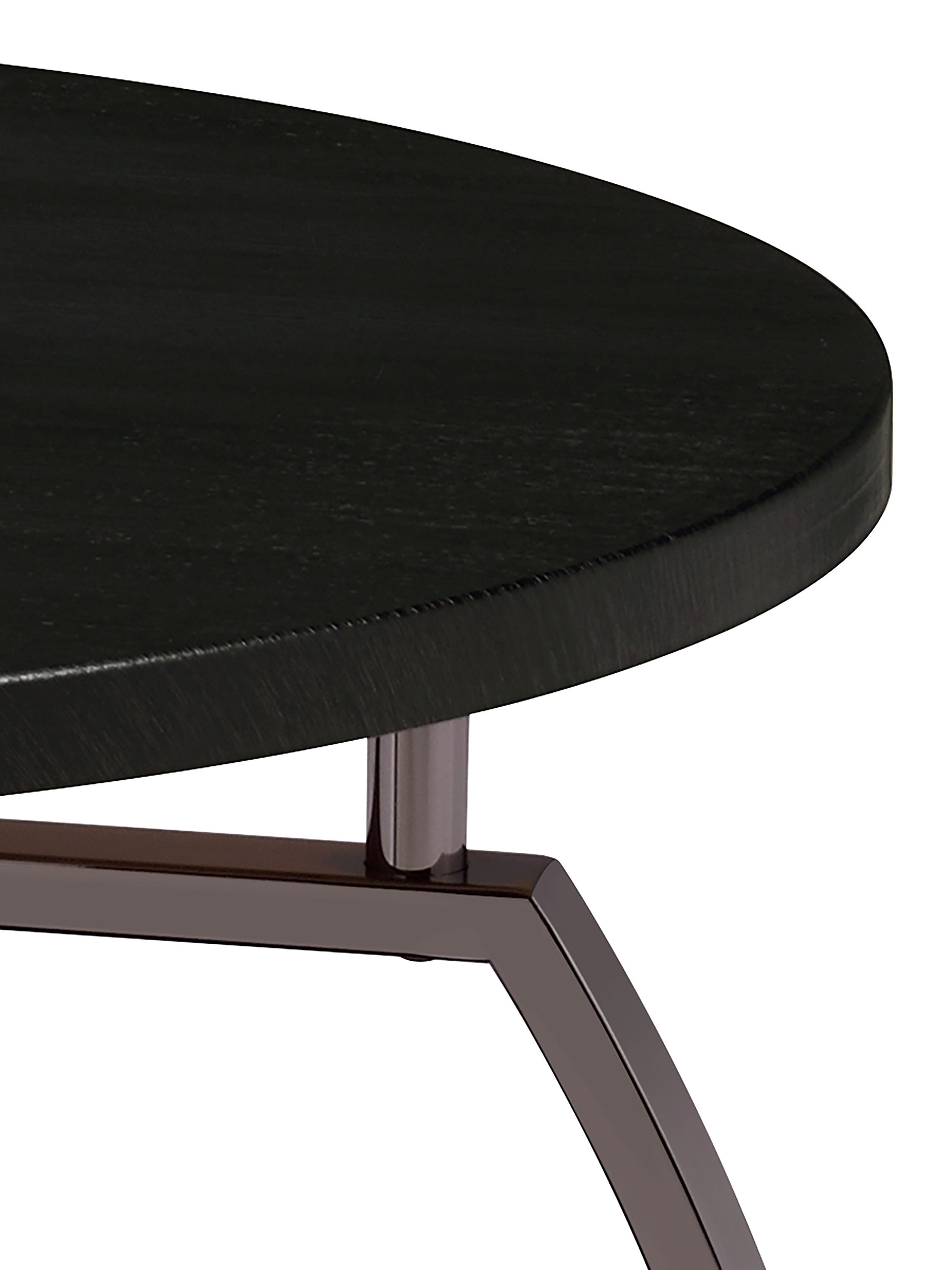 Dacre 3-piece Round Coffee and End Table Set Dark Charcoal