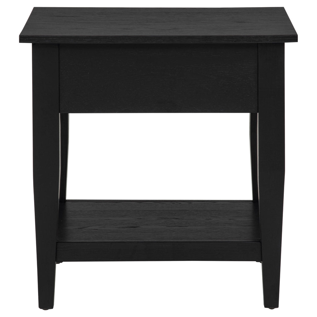 Lindenton 1-drawer Wood Occasional Side End Table Black