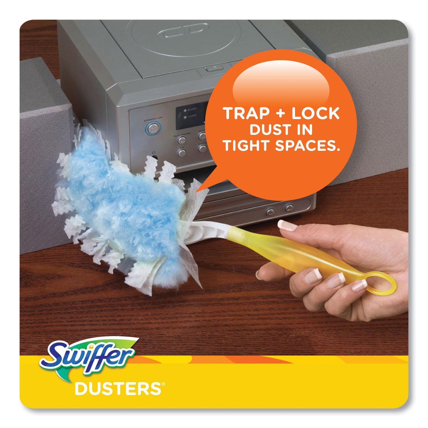 Swiffer Dusters Refill, Dust Lock Fiber, Unscented, Light Blue, 10/Box