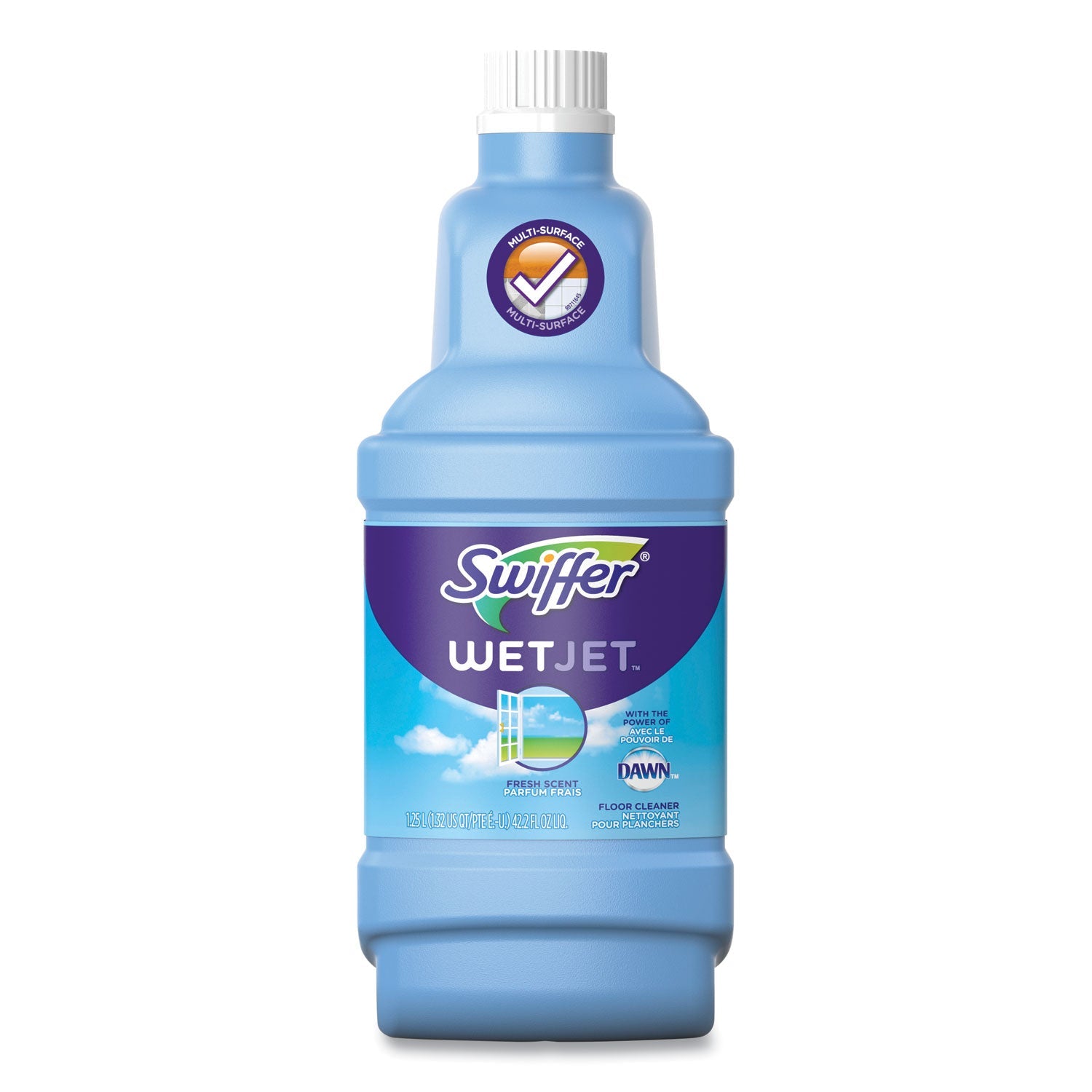 Swiffer WetJet System Cleaning-Solution Refill, Fresh Scent, 1.25 L Bottle, 4/Carton