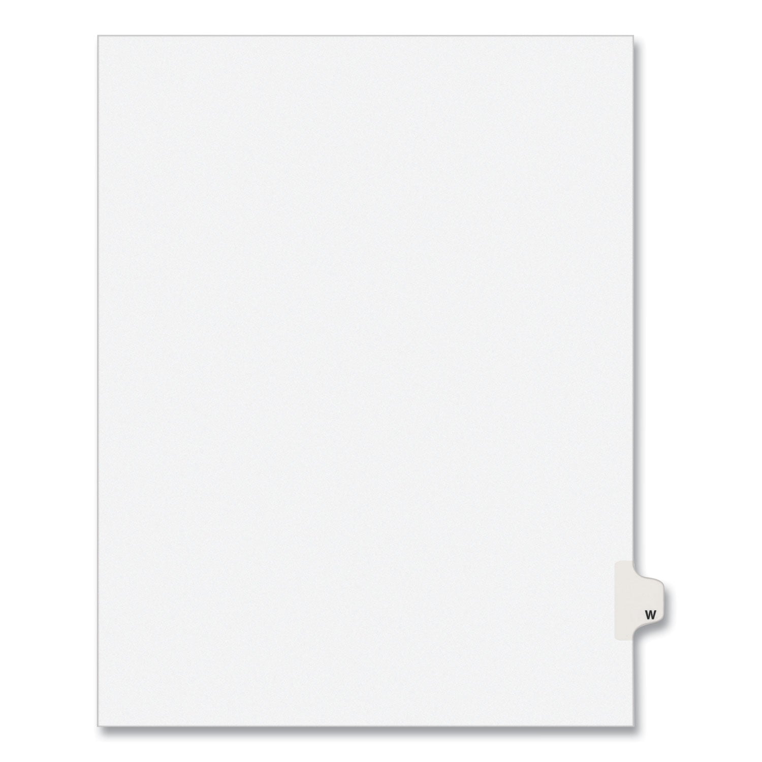 Avery Preprinted Legal Exhibit Side Tab Index Dividers, Avery Style, 26-Tab, W, 11 x 8.5, White, 25/Pack, (1423)