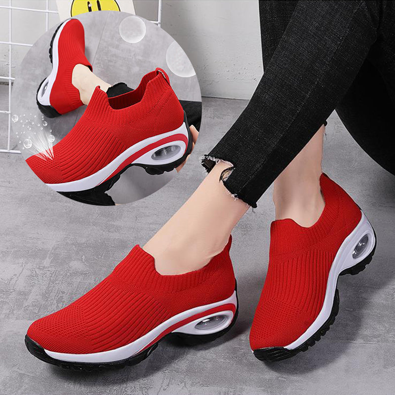 Women's Air Cushion Mesh Running Sneakers – Breathable Sports Shoes