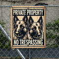 Private Property No Trespassing Wooden Sign – Handcrafted Rustic Dog Sign by Designocracy – Indoor & Outdoor Birch Plywood Décor - 961063