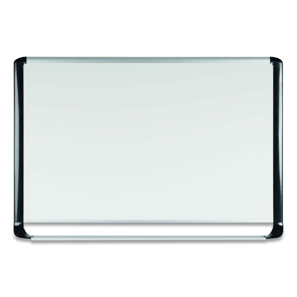 MasterVision Porcelain Magnetic Dry Erase Board, 48x96, White/Silver