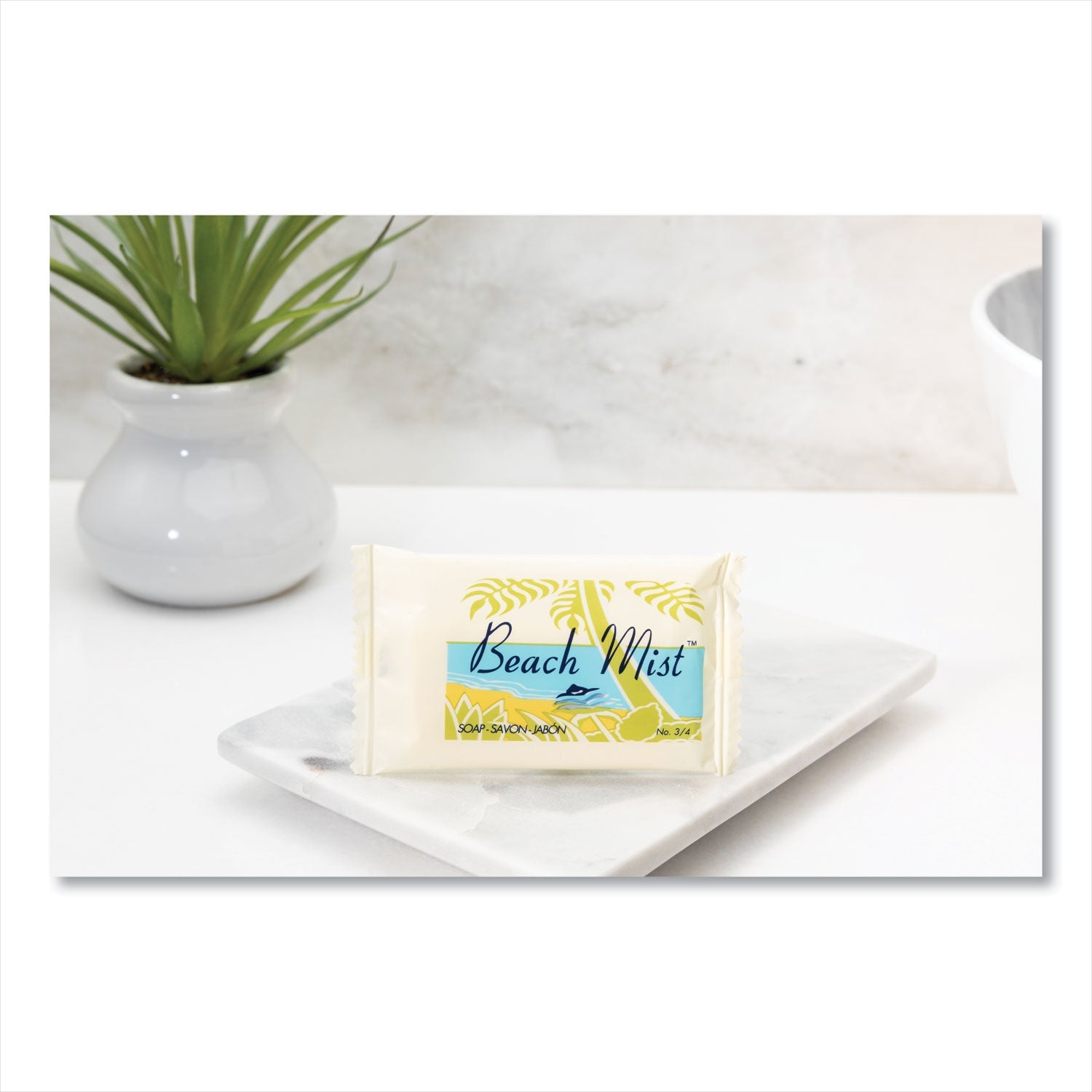 Beach Mist Face and Body Soap, Beach Mist Fragrance, # 3/4 Bar, 1,000/Carton
