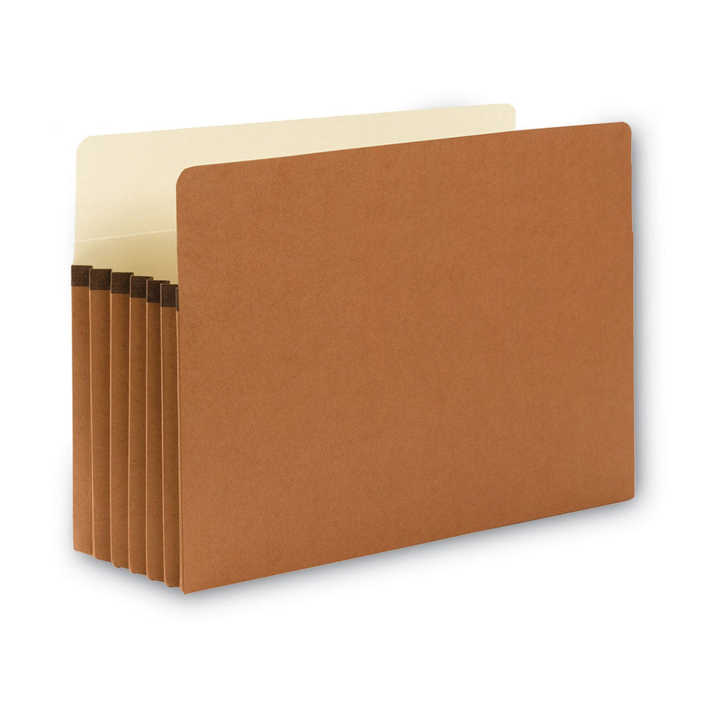 Smead Redrope Drop Front File Pockets, 5.25" Expansion, Legal Size, Redrope, 10/Box
