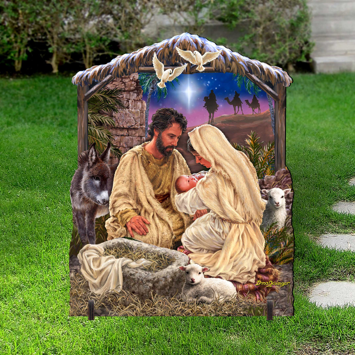 Jesus is Lord Outdoor Decor Yard Decor by D. Gelsinger - Nativity Holiday Decor - 8652813F