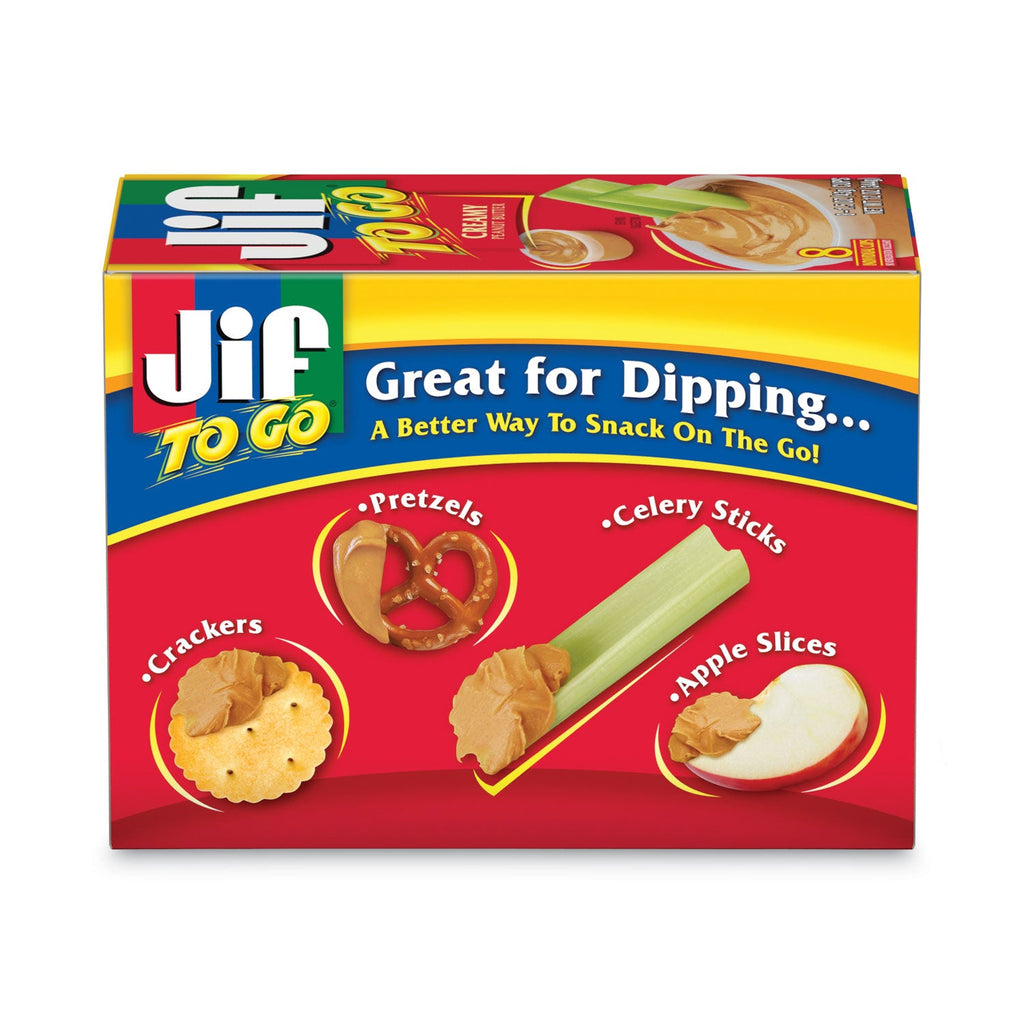Jif To Go Spreads, Creamy Peanut Butter, 1.5 oz Cup, 8/Box