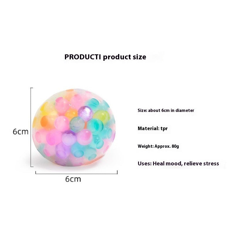 Rainbow Stress Ball – TPR Squishy Squeeze Toy | 3 Styles