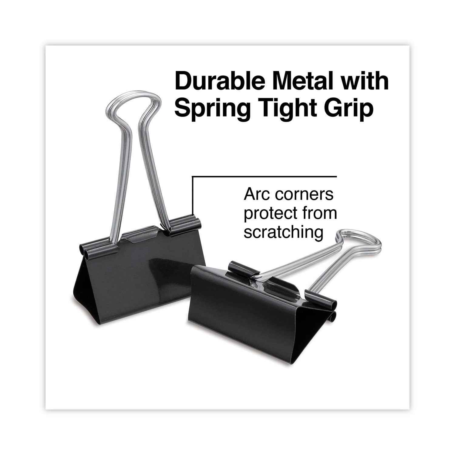Universal Binder Clip Zip-Seal Bag Value Pack, Large, Black/Silver, 36/Pack