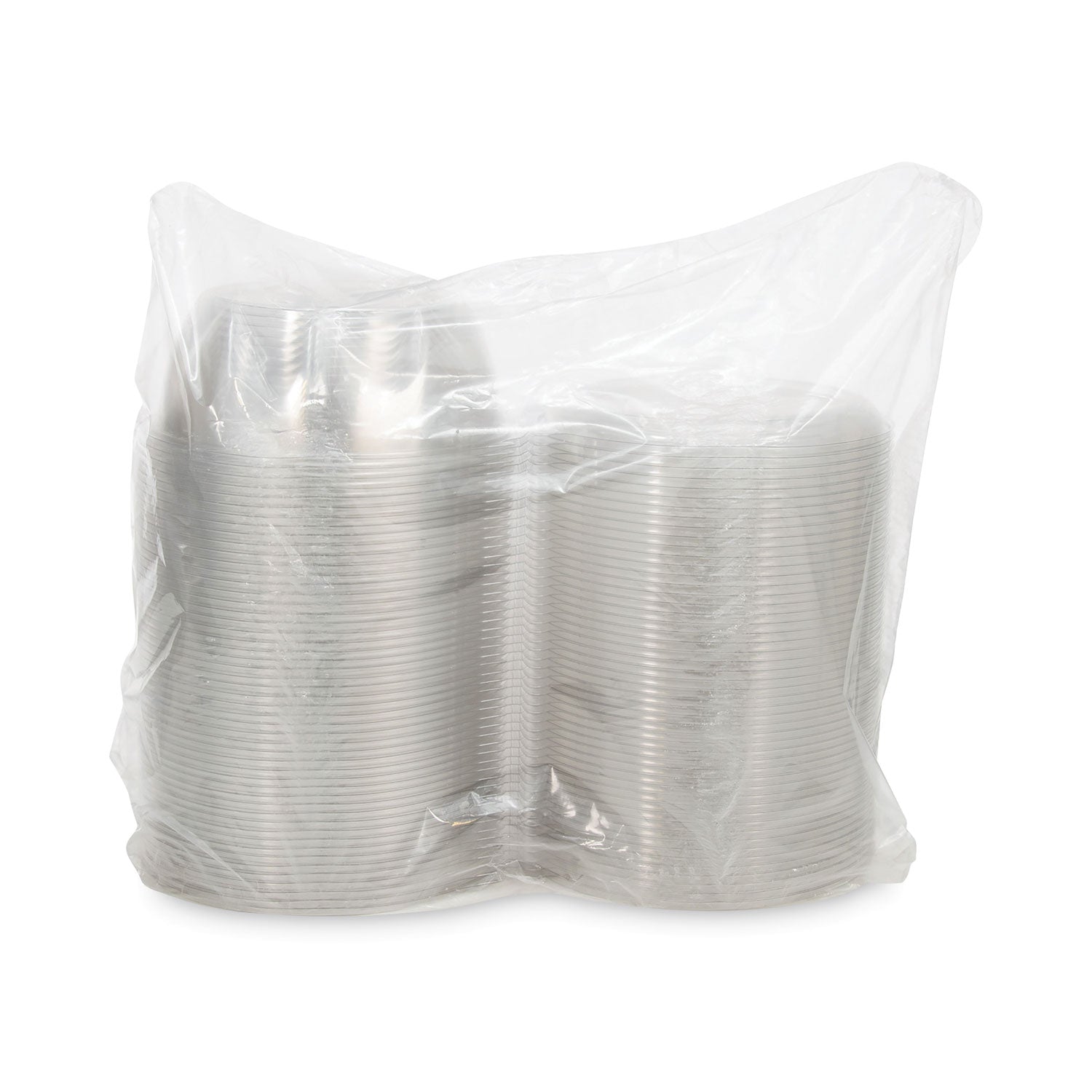 Dart Tamper-Resistant, Tamper-Evident Bowls with Dome Lid, 64 oz, 8.9" Diameter x 4"h, Clear, Plastic, 100/Carton
