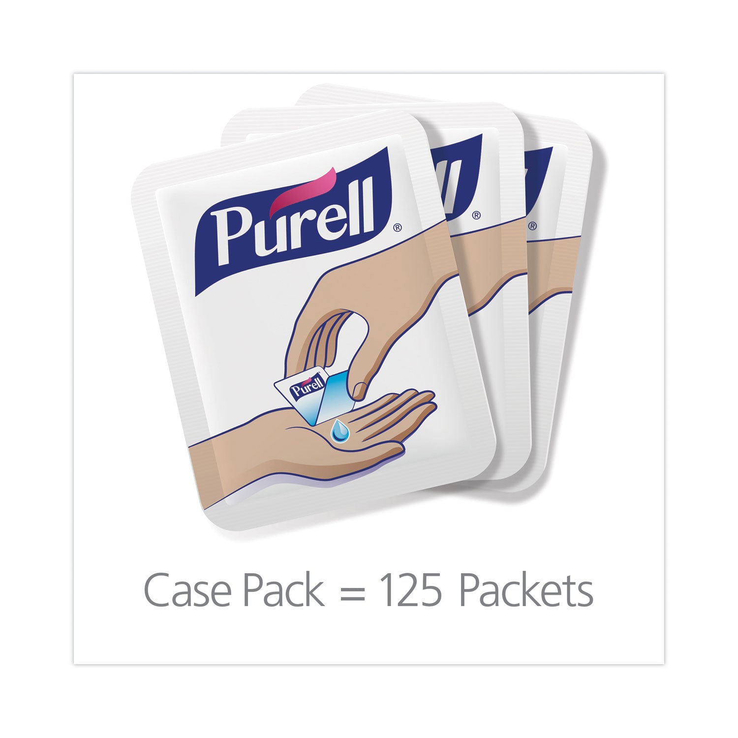 PURELL Single Use Advanced Gel Hand Sanitizer, 1.2 mL, Packet, Fragrance-Free, 125/Box, 12 Box/Carton
