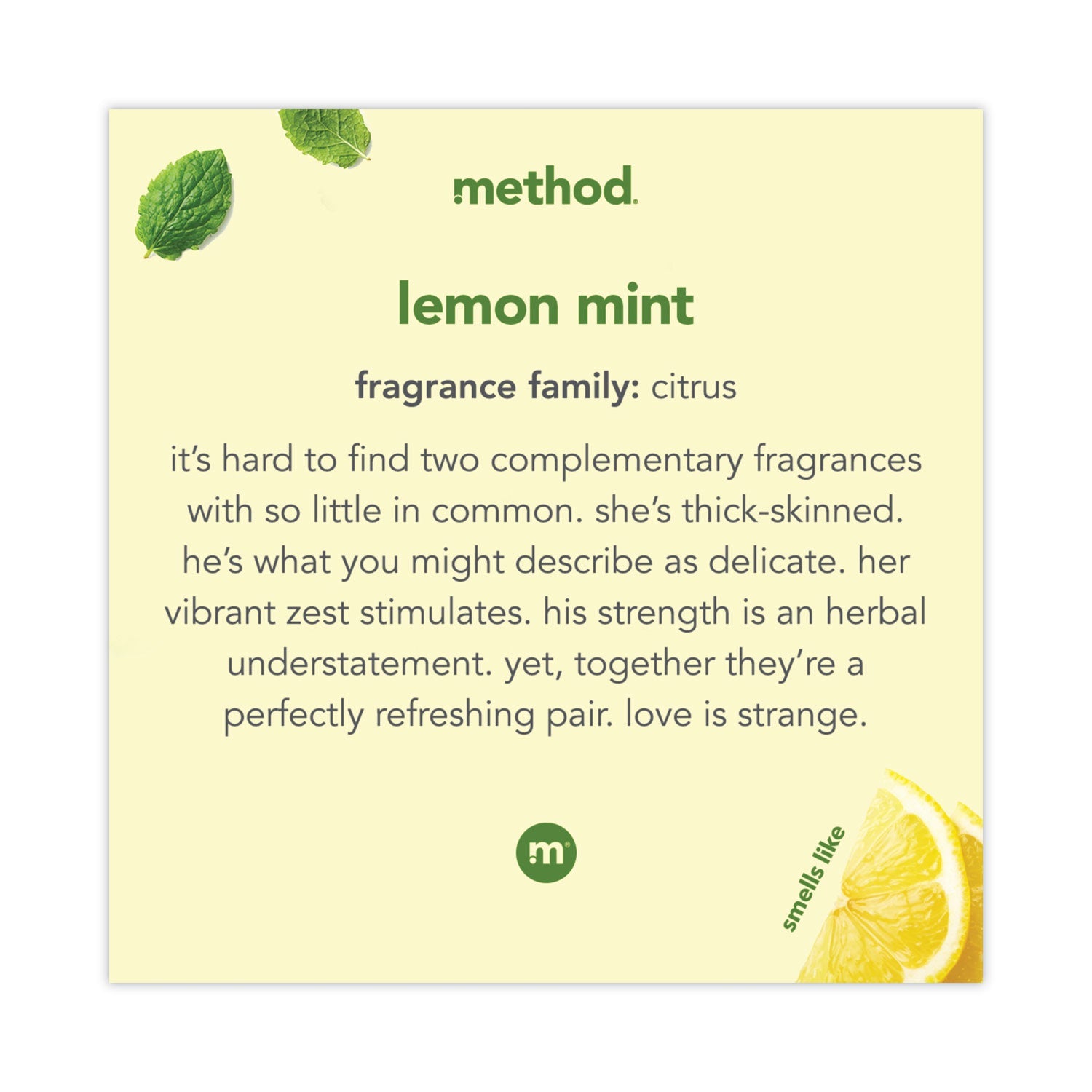 Method Dish Soap Pump, Hour-Glass Bottle Shape, Lemon Mint Scent, 18 oz Pump Bottle, 6/Carton