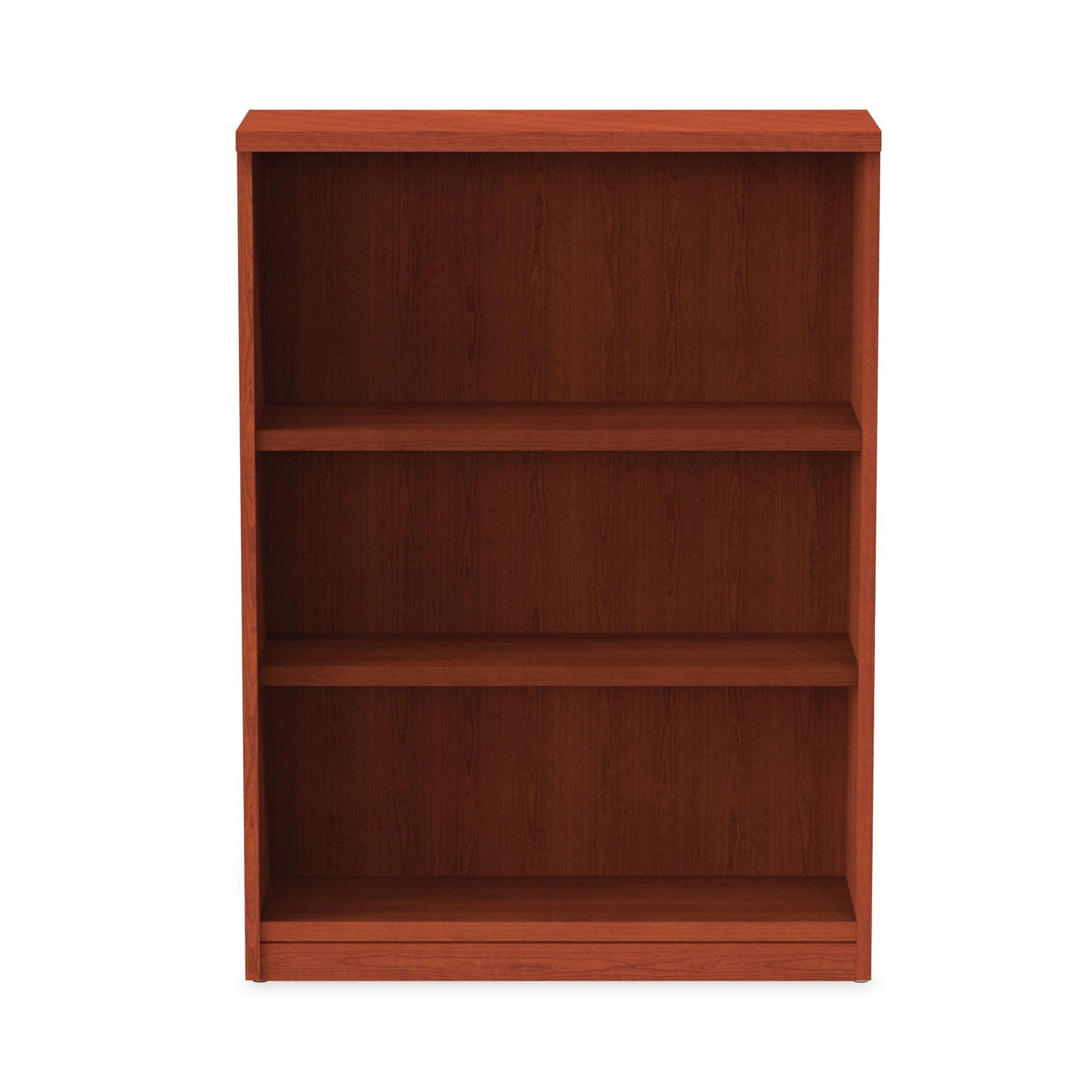 Alera Valencia Series Bookcase, Three-Shelf, 31.75w x 14d x 39.38h, Med Cherry