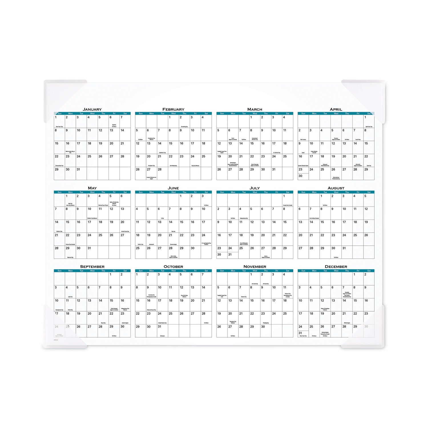 AT-A-GLANCE Landscape Panoramic Desk Pad, Landscapes Photography, 22 x 17, White Sheets, Clear Corners, 12-Month (Jan-Dec): 2023
