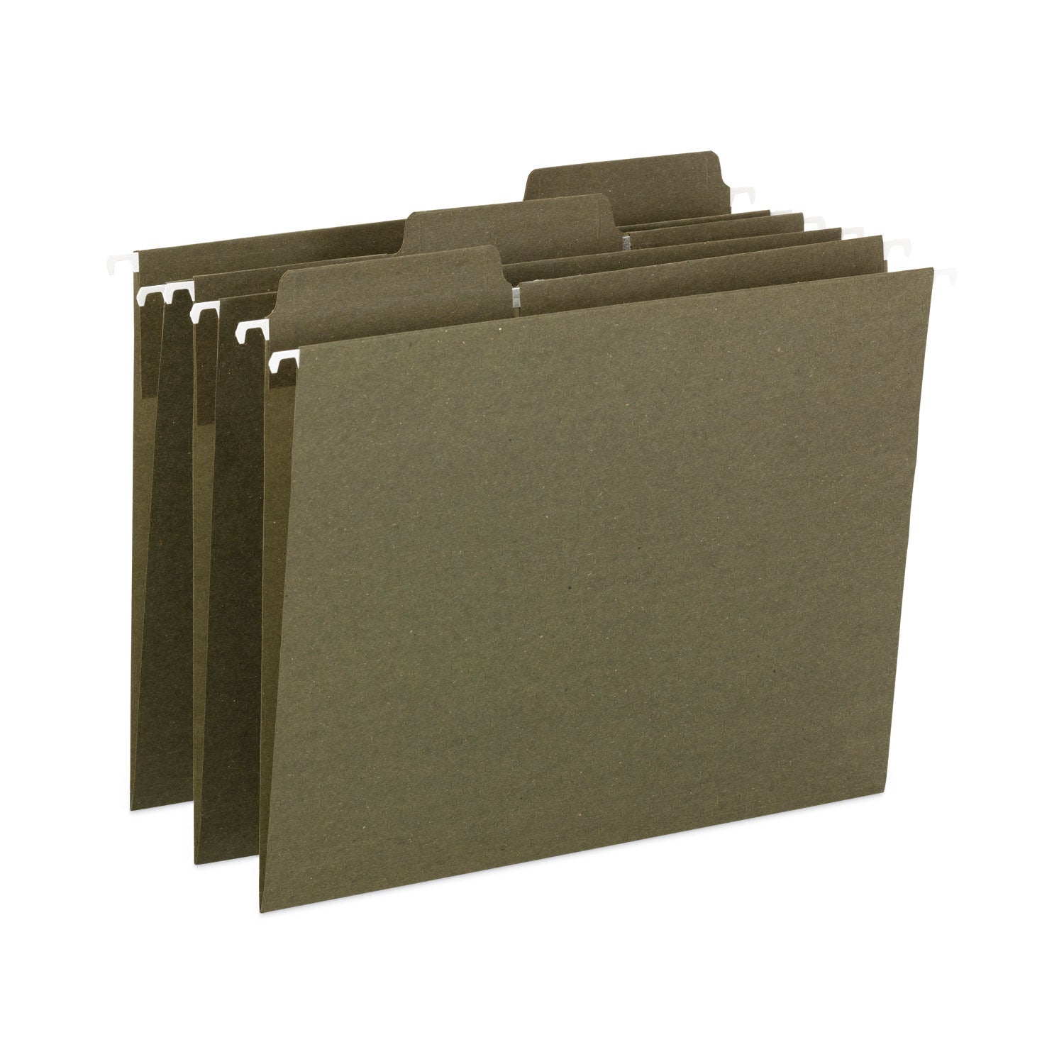 Smead FasTab Hanging Folders, Letter Size, 1/3-Cut Tabs, Standard Green, 20/Box