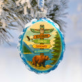 Handcrafted Alaska Cruise Ports Glass Christmas Ornament  – Handcrafted Wildlife Holiday Decor – 777436