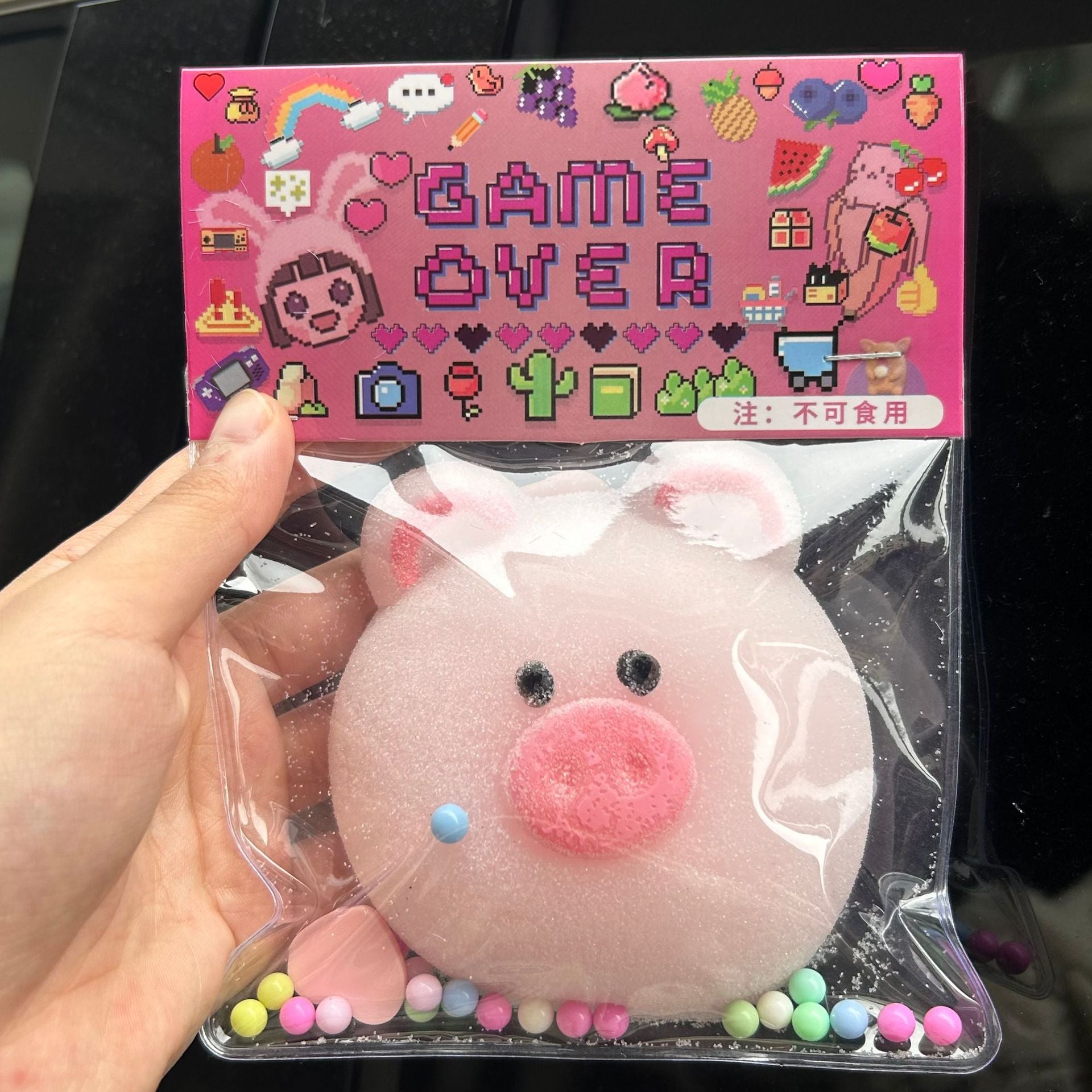 Pig Bun Jelly Squeezing Toy — Squishy Stress Reliever in Two Textures