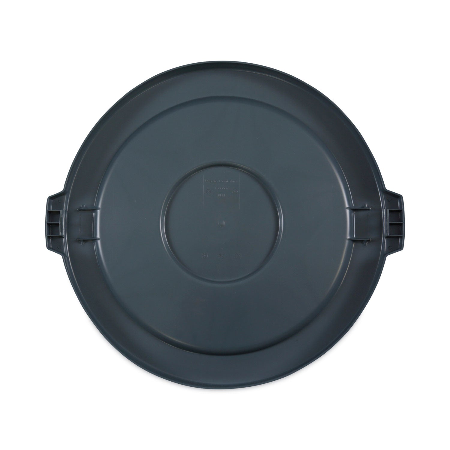 Boardwalk Lids for 44 gal Waste Receptacles, Flat-Top, Round, Plastic Gray