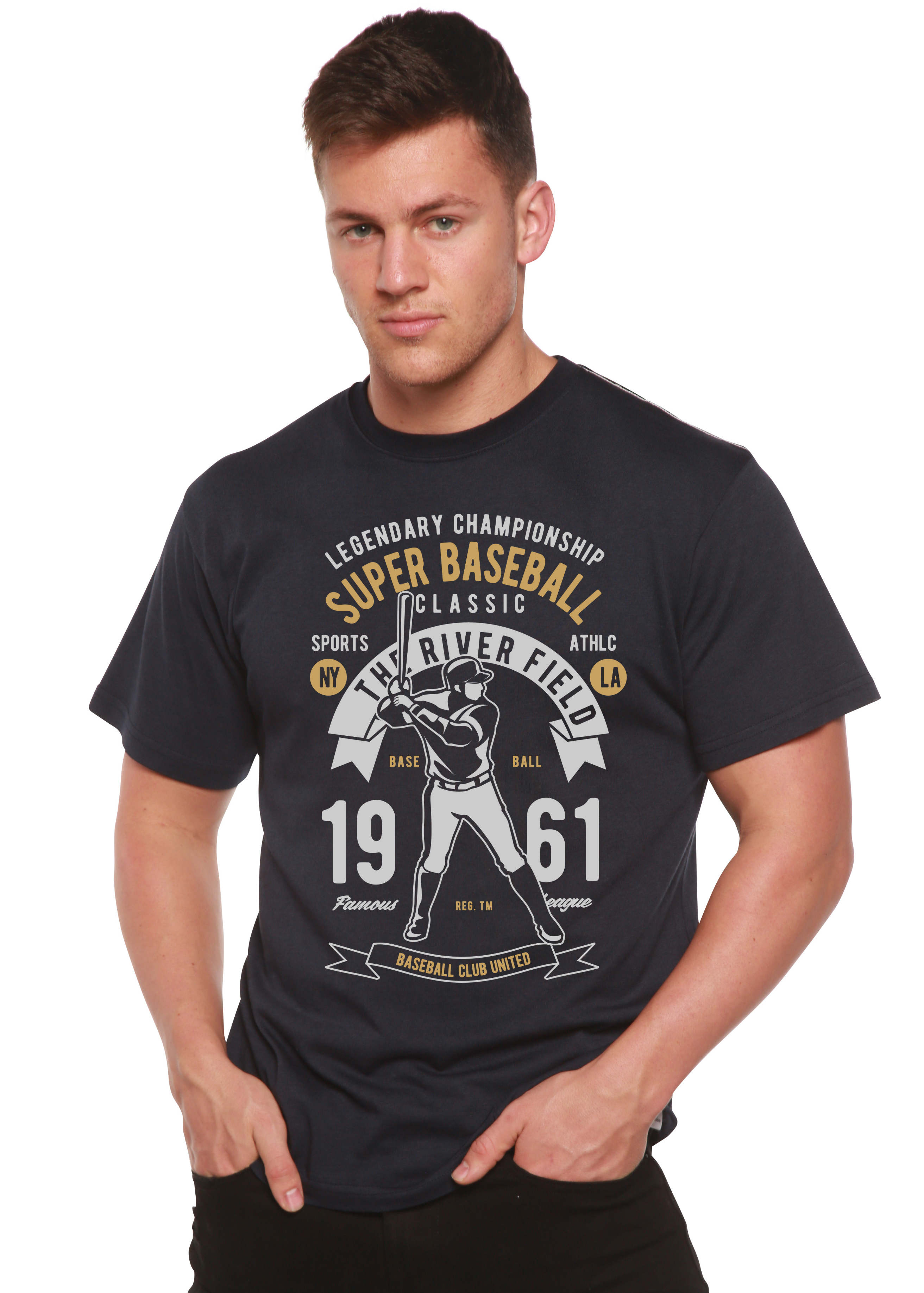 Super Baseball Spun Bamboo® Men's Bamboo Viscose/Organic Cotton Short Sleeve Graphic T-Shirt