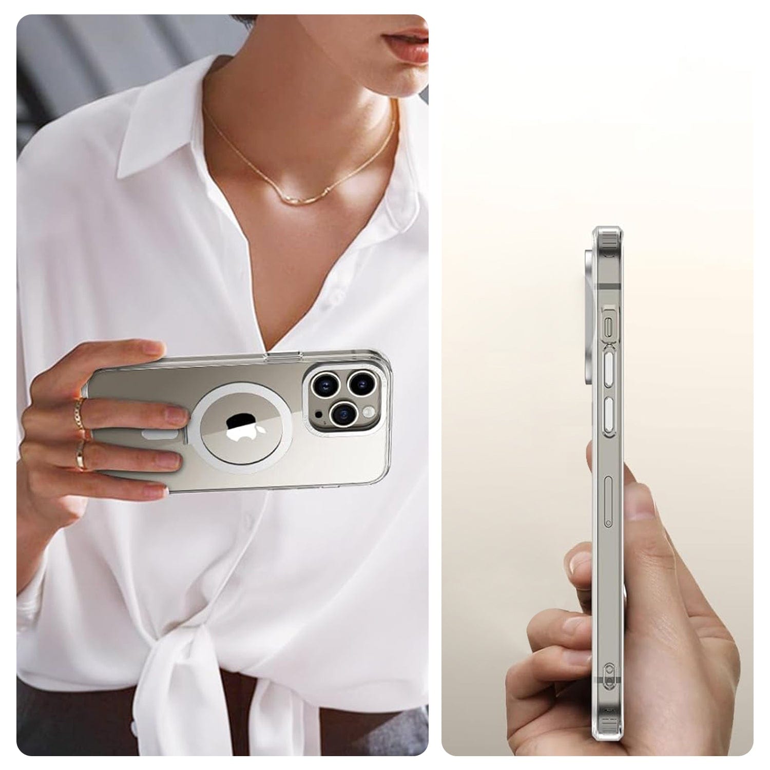 iPhone 15 Pro Max Clear Kickstand Case with MagSafe | Venture Series