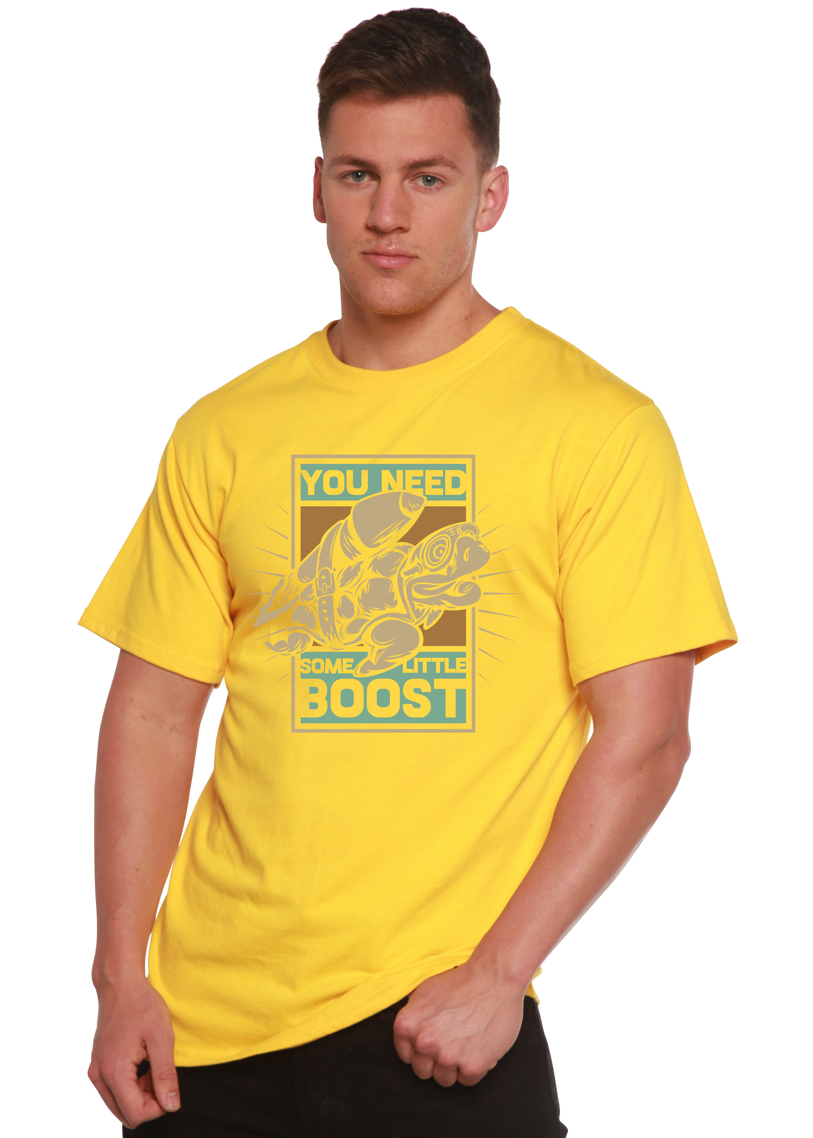 You Need Boost Men's Bamboo Viscose/Organic Cotton Short Sleeve Graphic T-Shirt