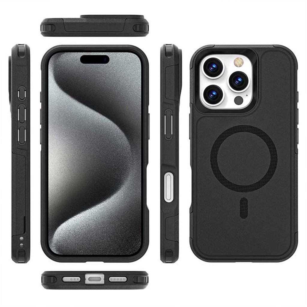 iPhone 16 Pro Rugged Wallet Case with Kickstand - MagSafe, Card Holder | Raider Series