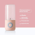 Portable Mini Wireless Juicer Cup 400ml 6-Blade USB