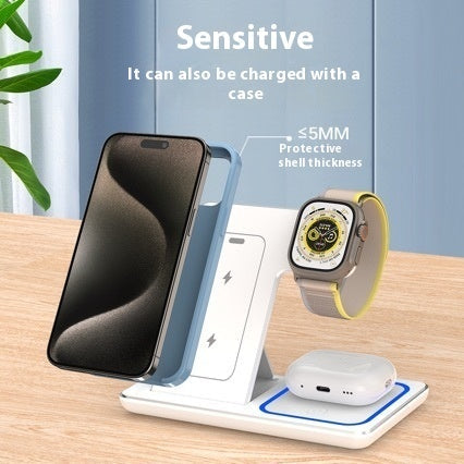 3-in-1 Foldable Wireless Charging Station – 15W Fast Charge